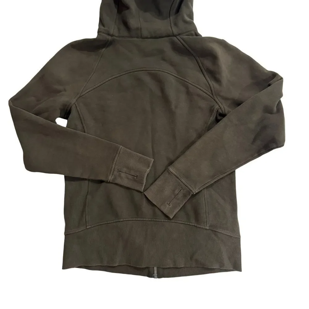 Women’s Olive Green Hoodie Jacket Lululemon size 8